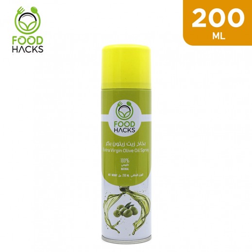 Food Hacks Natural Extra Virgin Olive Oil Spray 200 ml