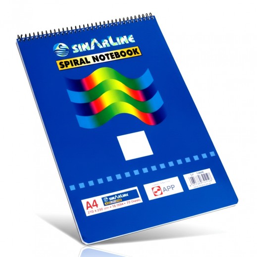 Sinar 70 Sheets A4 Spring Notebook - delivered by Taw9eel Fast