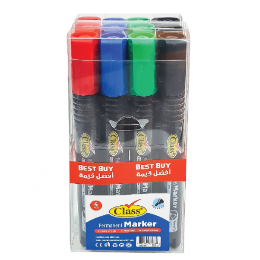 Class Special Offer 3 Set Of 4 Colores Permanent Marker - delivered by Taw9eel Fast