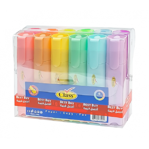 Class Special Offer 2 Sets Of 6 Color Highlighter Marker - delivered by Taw9eel Fast