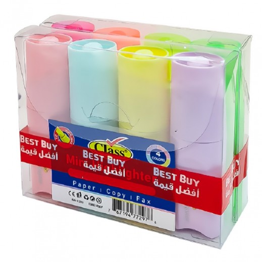 Class Special Offer 2 Sets Of 4 Color Highlighter Mini Marker - delivered by Taw9eel Fast