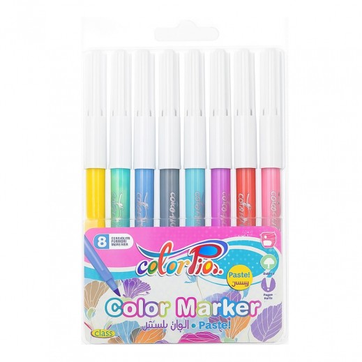 Colorpia 8 Color Slim Marker Pastel