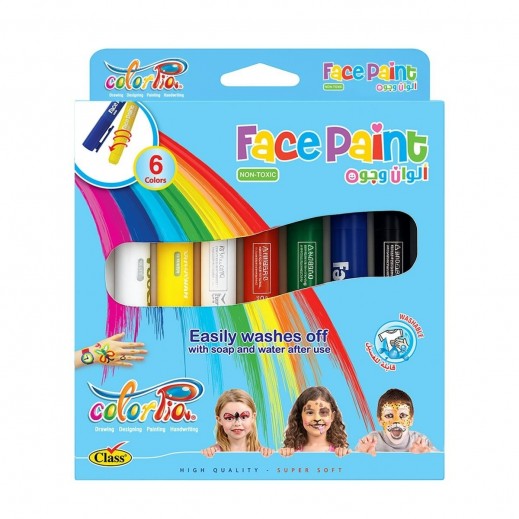 Colorpia 6 Jumbo Face Paint Markers