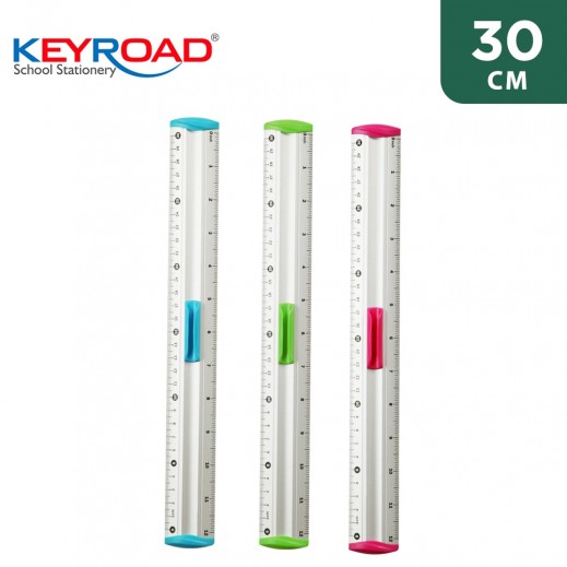 Keyroad Metal Ruler 30 cm - 1 Piece Assorted Colors  - delivered by Taw9eel Fast