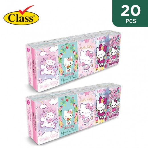 Class hello kitty Pocket Tissue 20 Pack - delivered by Taw9eel Fast