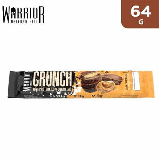 Warrior Crunch Protein Peanut Butter Flavor Dark Chocolate Bar 64 g - delivered by Taw9eel Fast