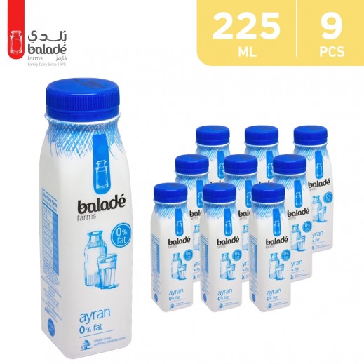 Balade Farms 0% Fat Ayran Lebanese Laban 9 x 225 ml