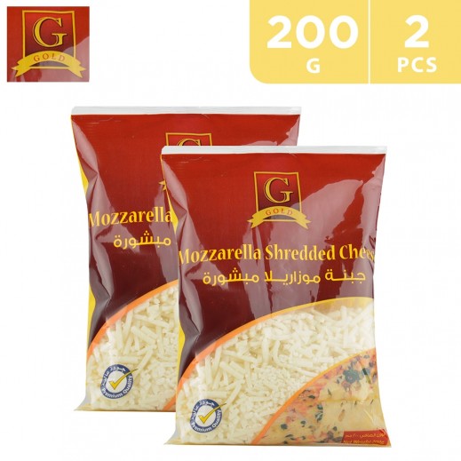 Gold Mozzarella Shredded Cheese 2 x 200 g - delivered by Taw9eel Fast