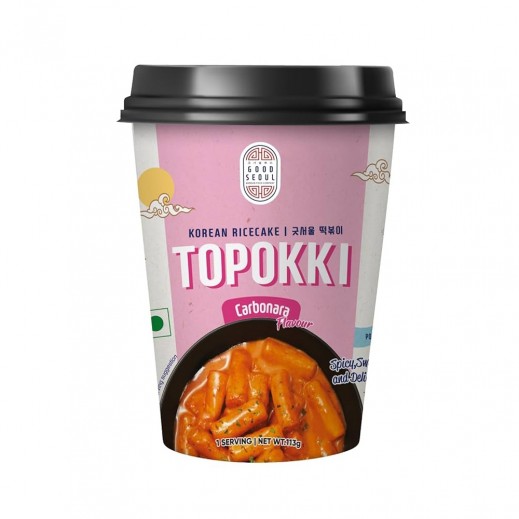 Good Seoul Korean Rice Cake Topokki Carbonara 113g - delivered by Taw9eel Fast