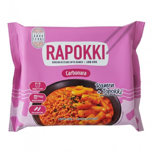 Good Seoul Korean Rapokki Carbonara 132 g - delivered by Taw9eel Fast