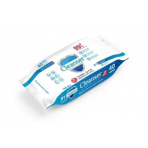 White Bear Aloe Vera Disinfectant Wipes 40 Pieces