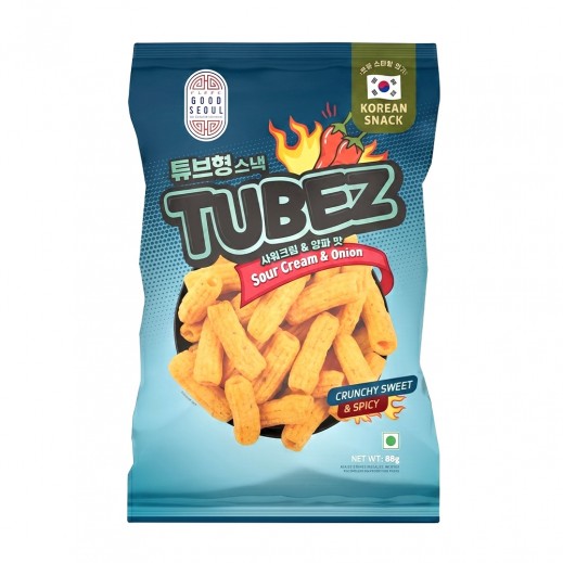 Good Seoul Korean Tubez Sour Cream & Onion Snacks 85g
