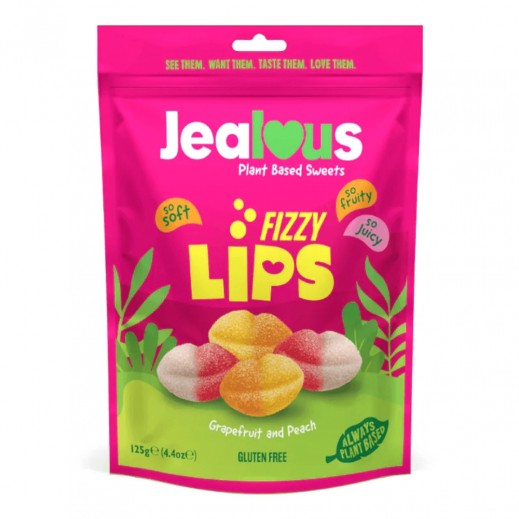 Jealous Fizzy Lips Gluten Free Vegan Gummies 125g