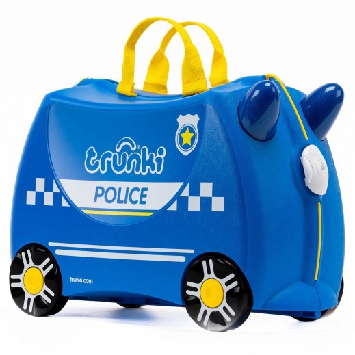 Percy the Police Car Ride-On Kids Suitcase 3-6 years - Blue By Trunki - delivered by Smart Choice within 24 hours 