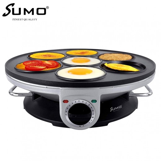 Sumo Crepe Maker 1200W 7 Holes- - White & Black - delivered by Taw9eel Fast