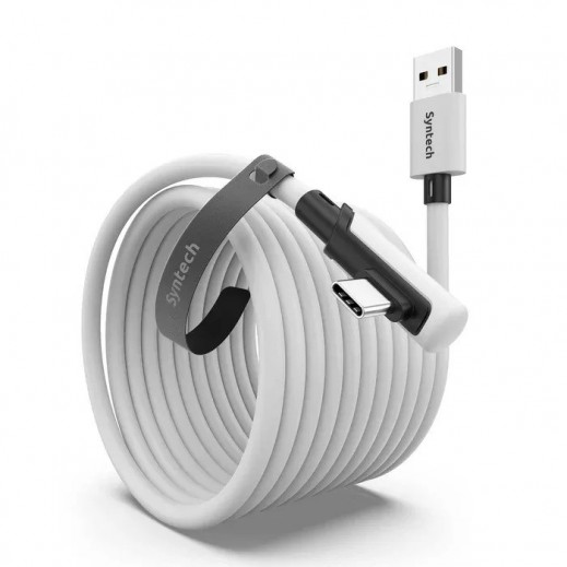 Syntech USB-A to USB-C Cable 16Ft/5M Compatible with Quest 2/3 - delivered by Taw9eel within 2 Business Days