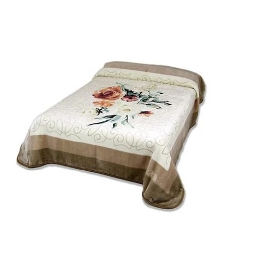 Mora Gold Blanket Double 220×240 - Beige - delivered by Taw9eel Within 24 Hours