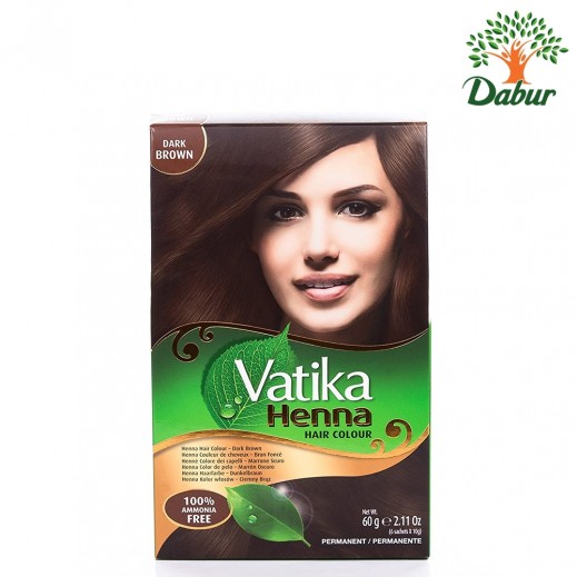 Buy Dabur Vatika Henna Hair Colour Powder Dark Brown 4.5 توصيل