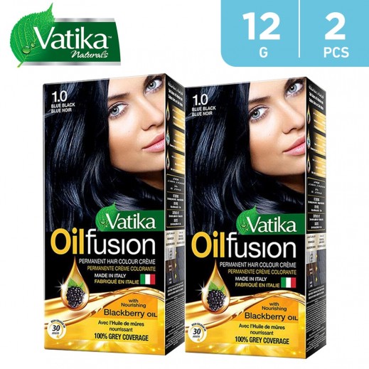 Buy Dabur Vatika Hair Color Creme 2 x 12 g Blue Black 1.0 توصيل