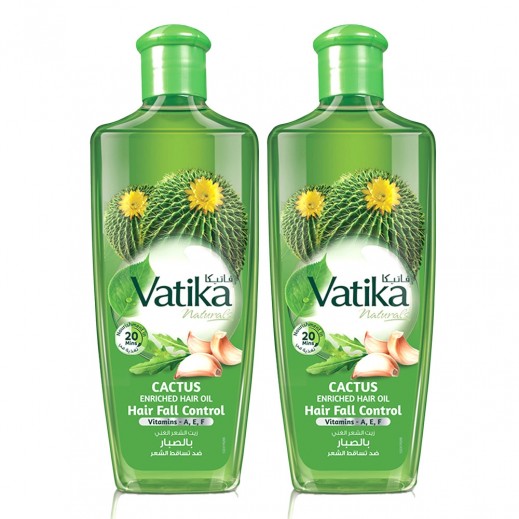 Vatika Naturals Cactus Enriched Hair Oil 2 x 200 ml