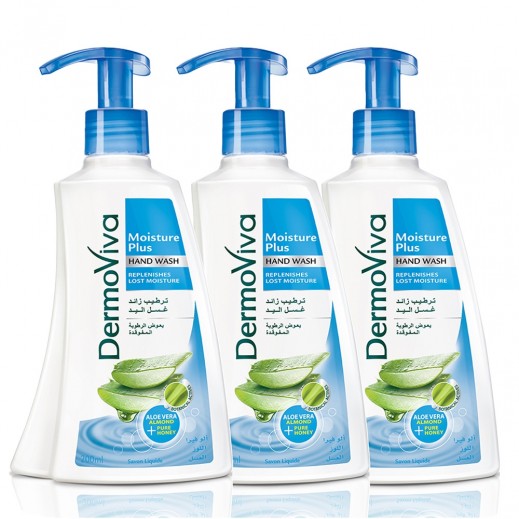 Dermoviva Moisture Plus Hand Wash 3 x 200 ml
