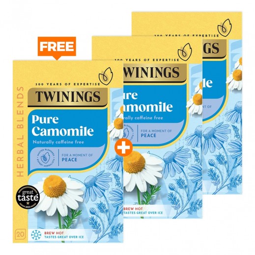 Twinings Pure Camomile Tea 20 Bags 2+1 Free