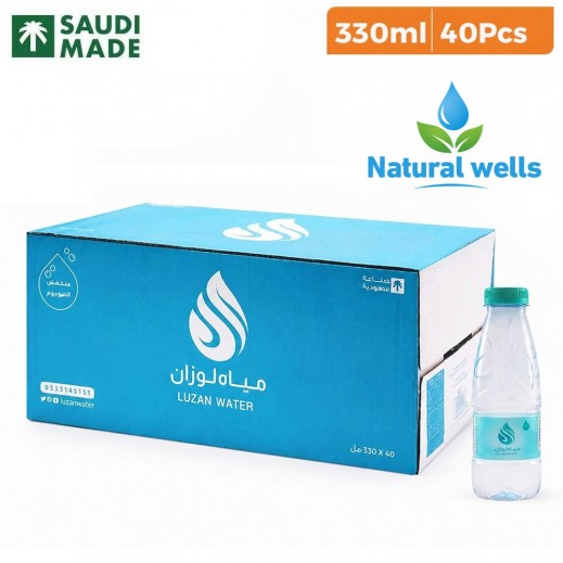 Luzan Natural Wells Water 330ml - 40 Bottles - delivered by Taw9eel Fast