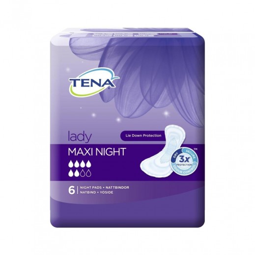 Tena Lady Maxi Night Pads 6 Pieces - delivered by Taw9eel Fast