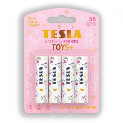 Tesla Toys+ AA Alkaline Batteries - 4 Pcs