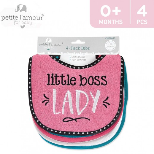 Petite L'amour Baby Bibs 4 Pieces