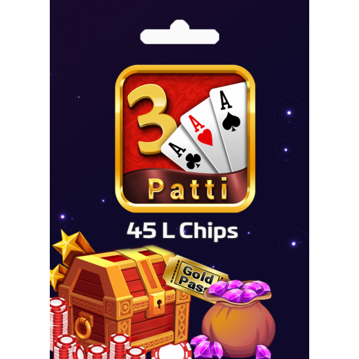 Teen Patti Gold 45 L Chips Global - Delivered by Whatsapp & Email