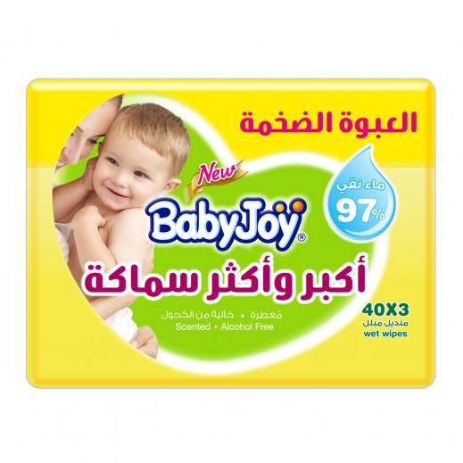 BabyJoy Thicker & Larger Wet Wipes 4 x 40 Wipes