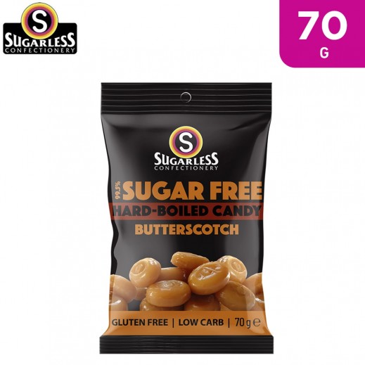 Sugarless Confectionery Sugar Free Butterscotch Hard Boiled Candy 70 g
