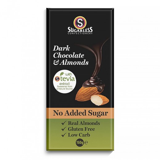 Sugarless Dark Chocolate with Almonds 150 g