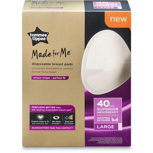 Tommee Tippee Large Size Disposable 40 Breast Pads