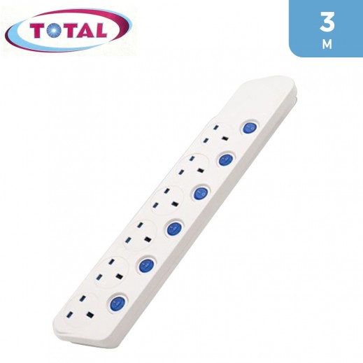 Total Extension 6Bs Outlets Indv. Switch 3M Cord