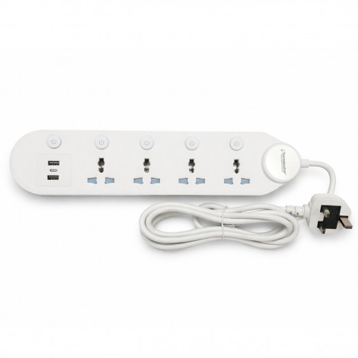 Terminator 4 Way Universal Power Extension Socket