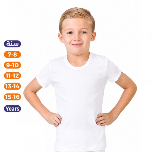 Try Boys' Short Sleeved Round Vest