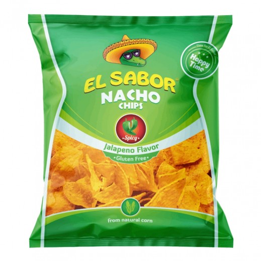 El Sabor Jalapeno Nacho Chips 100g