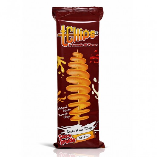 T-Chips Smoked Barbecue Sauce Potato Chips & Stick 75g