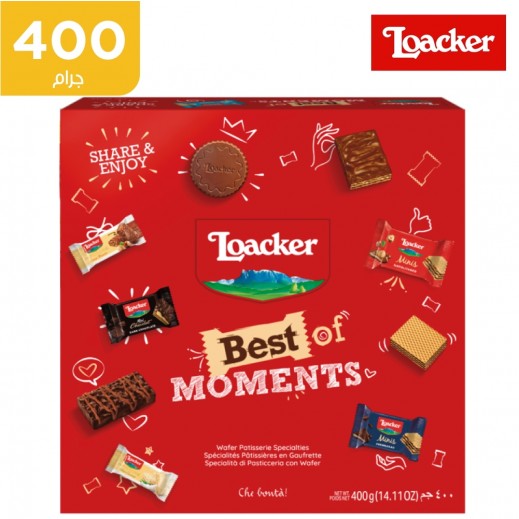 Loacker Best Of Chocolate & Wafer Cookies 400 g - delivered by Taw9eel Fast
