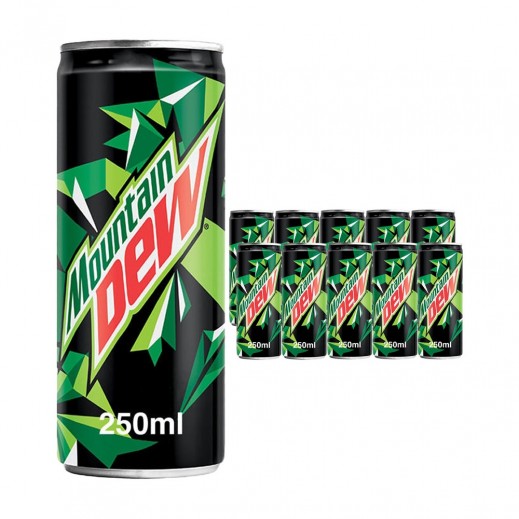 Mountain Dew Can 10 x 250 ml - delivered by Taw9eel Fast