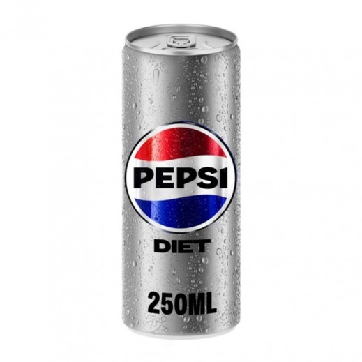 Pepsi Diet Soft Drink Can 250 ml - delivered by Taw9eel Fast