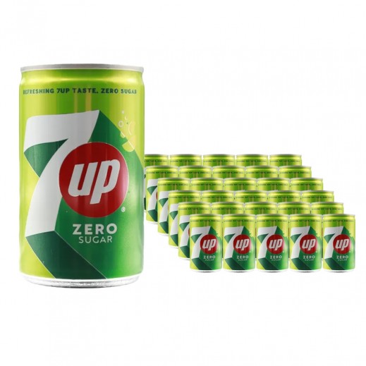 7up Zero Sugar Soft Drink Can (30 x 150 ml) - delivered by Taw9eel Fast
