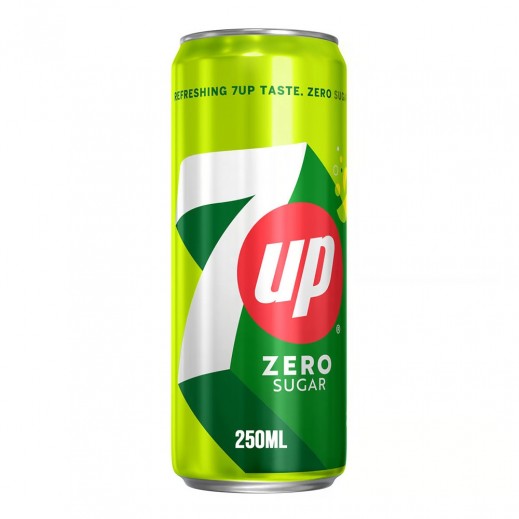 7up Extra Fizz Zero Sugar Soft Drink Can 250 ml - delivered by Taw9eel Fast