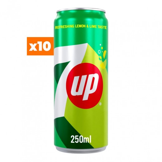 7up Can 10 x 250 ml - delivered by Taw9eel Fast
