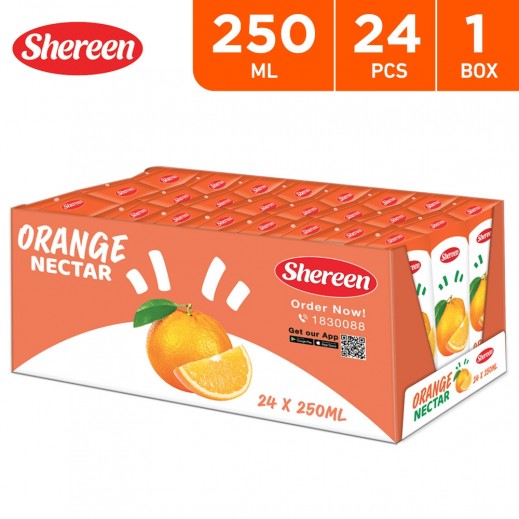 Shereen Orange Nectar Carton 24 x 250 ml - delivered by Taw9eel Fast