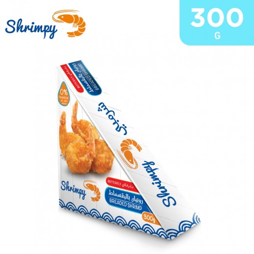 Shrimpy Frozen Breaded Butterfly Shrimp 300 g - delivered by Taw9eel Fast