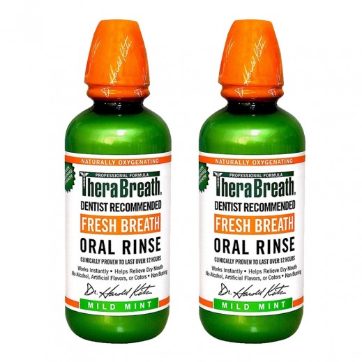 The Breath Co Fresh Breath Oral Rinse Mild Mint 2 × 500 ml