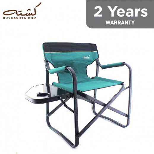 Kashta Original Black Outdoor Chair with Side Table - Green 